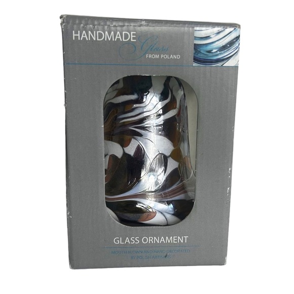 Blown Glass Christmas Ornament Holiday Bell - Picture 5 of 8